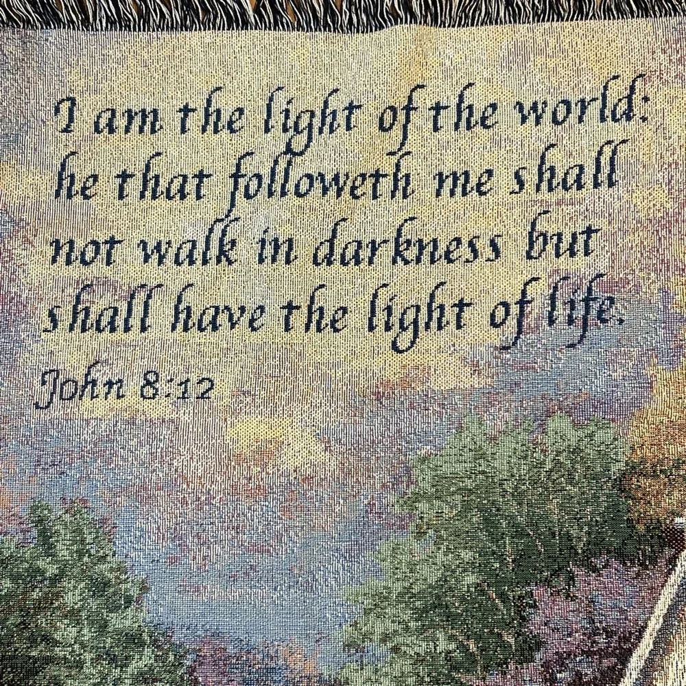 Blanket Nicky Boehme Church In The Country 50 x‎ 60 Woven Tapestry Throw Faith